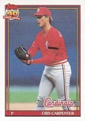 1991 Topps Base Set Cris Carpenter #518 card