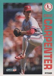1992 Fleer Base Set Cris Carpenter #575 card