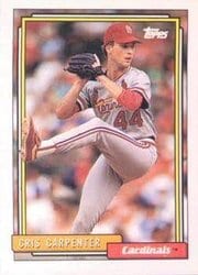 1992 Topps Base Set Cris Carpenter #147 card