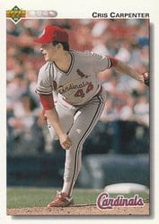 1992 Upper Deck Base Set Cris Carpenter #686 card