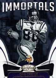 2018 Panini Certified Base Set Cris Carter #102 card