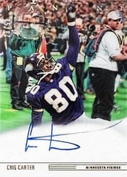2021 Panini Immaculate Collection Field Level Signatures Cris Carter #FLS-CC card