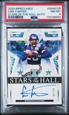 2024 Panini Impeccable Stars of the Hall Autographs Cris Carter #3 card