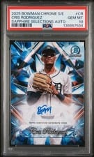 2025 Bowman Chrome Sapphire Edition Selections Autographs Cris Rodriguez #SSA-CR card