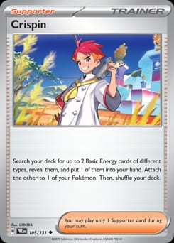 2025 Prismatic Evolutions Crispin #105 card