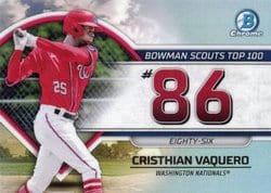2023 Bowman Bowman Scouts Top 100 Cristhian Vaquero #BTP-86 card