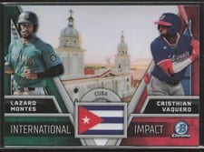2024 Bowman Chrome International Impact Cristhian Vaquero / Lazaro Montes #II-8 card