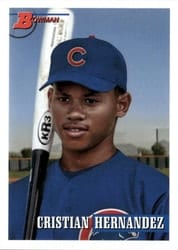 2021 Bowman Heritage Base Set Cristian Hernandez #209b card