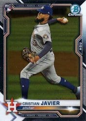 2021 Bowman Chrome Base Set Cristian Javier #80 card