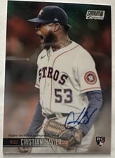2021 Stadium Club Chrome Autographs Cristian Javier #SCCAV-CJ card