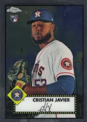 2021 Topps Chrome Platinum Anniversary Base Set Cristian Javier #58 card