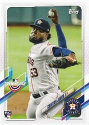 2021 Topps Opening Day Base Set Cristian Javier #77 card