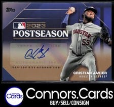 2024 Topps Postseason Performance Autograph Cristian Javier #PPA-CJ card