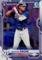 2021 Bowman Chrome Base Set Cristian Pache #69 card