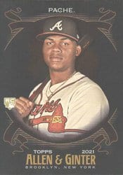 2021 Topps Allen & Ginter X Base Set Cristian Pache #70 card