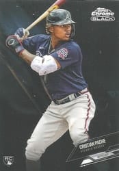 2021 Topps Chrome Black Base Set Cristian Pache #40 card