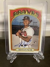 2021 Topps Heritage Real One Autographs Cristian Pache #ROA-CP card