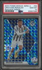 2020 Panini Mosaic Serie A Cristiano Ronaldo Choice Peacock Mosaic #59 card