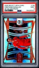 2020 Panini Select UEFA Euro Cristiano Ronaldo SP Silver Prizm #136 card