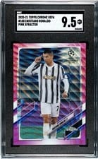 2020 Topps Chrome UEFA Champions League Cristiano Ronaldo #100 card