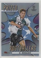 2022 Topps Finest UEFA Club Competitions Prized Footballers Cristiano Ronaldo #PF-10 card