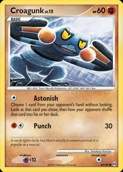 Arceus Croagunk #61 card