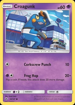 Burning Shadows Croagunk #54 card