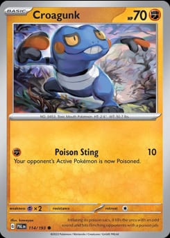 2023 Paldea Evolved Croagunk #114 card