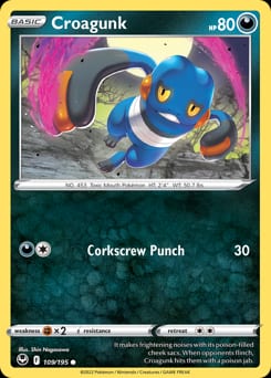 2022 Silver Tempest Croagunk #109 card