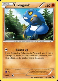 2016 Steam Siege Croagunk #58 card