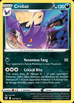 Silver Tempest Crobat #105 card