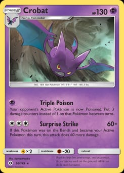 2017 Sun & Moon Crobat #56 card