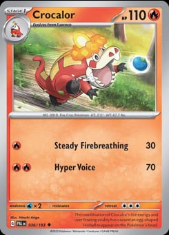 Paldea Evolved Crocalor #36 card
