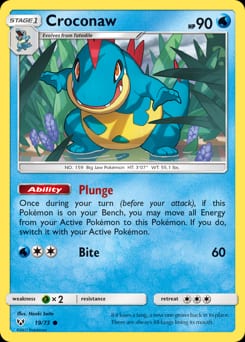 Shining Legends Croconaw #19 card