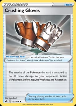Chilling Reign Crushing Gloves #133 card