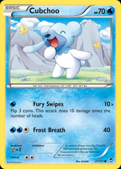 Furious Fists Cubchoo #21 card