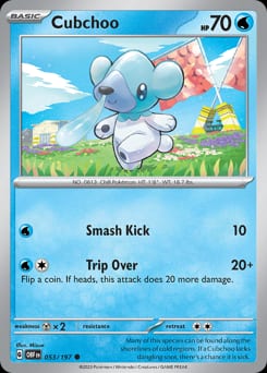 Obsidian Flames Cubchoo #53 card