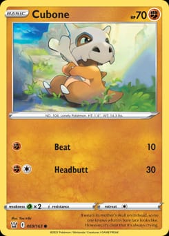 2021 Battle Styles Cubone #69 card