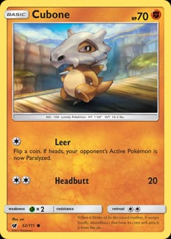 2017 Crimson Invasion Cubone #52 card