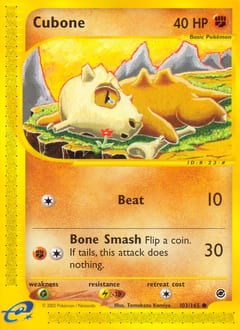 2002 Expedition Base Set Cubone #103 card