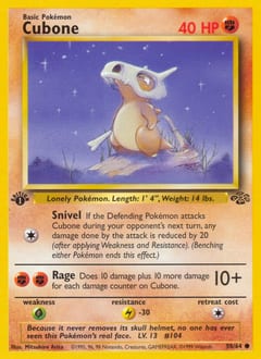 1999 Jungle Cubone #50 card