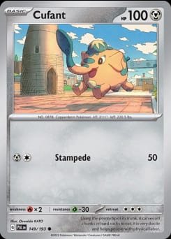 Paldea Evolved Cufant #149 card
