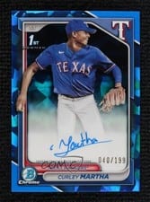 2024 Bowman Chrome Sapphire Edition Chrome Sapphire Prospect Autographs Curley Martha #CSPA-CM card