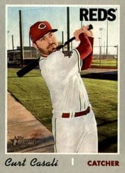 2019 Topps Heritage Base Set Curt Casali #642 card