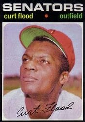 1971 Topps Base Set Curt Flood #535 card