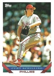 1993 Topps Base Set Curt Schilling #421 card