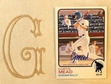 2022 Topps Heritage Minor League Real One Autographs Curtis Mead #ROA-CMD card