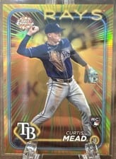 2024 Topps Chrome Update Radiating Rookies Curtis Mead #RR-30 card