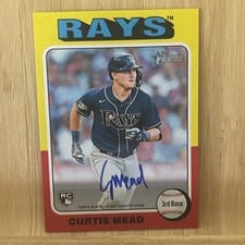 2024 Topps Heritage Mini Real One Mini Autographs Curtis Mead #ROA-CME card