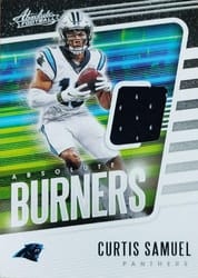 2020 Panini Absolute Absolute Burners Relics Curtis Samuel #2 card